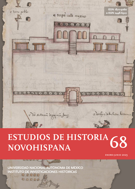 portada del número 68 de Estudios de Historia Novohispana