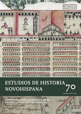 portada del número 70 de Estudios de Historia Novohispana